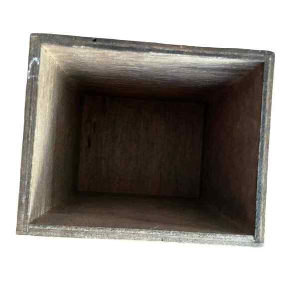 Vintage Carved Floral Wooden Storage Box Sears, Robuck & Co - 1970’s - Open Top - Picture 7 of 7